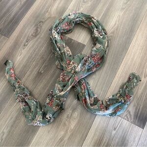 Sheer Floral Scarf